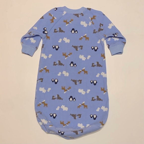 Child of Mine Blue Animal Print Onesie 9 Months - Picture 4 of 7